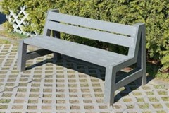 TRANSFORM TRAPLAST Plastová lavice 1,5m / 41cm, Šedá "Sofie"